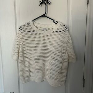 Frank and Oak White Knit Sweater
